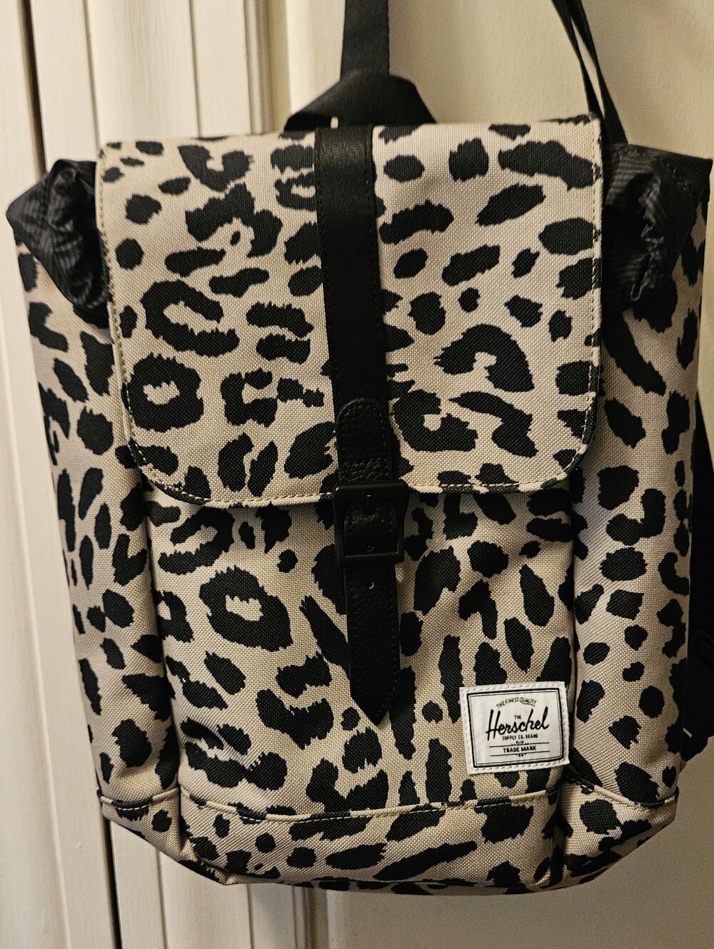Herschel Mini Top Handle Xbody Pouch Purse Leopard Print New NWOT 9.5" X 11"